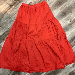 Banana Republic Vibrant Red Maxi Skirt